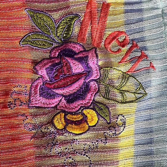 Desigual Vintage Y2K Colorful Striped Knit Dress M/L - Picture 9 of 11